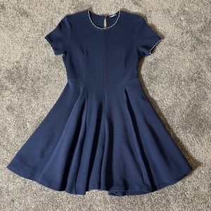 Miu Miu flared skater dress with scallop trim